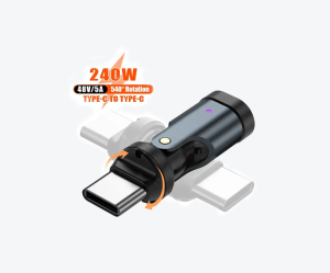 Adaptor Type-C la Type-C, Rotativ 540° – Flexibilitate Maxima pentru Dispozitivele Tale