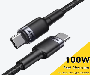 Cablu USB Type C la Type C, Incarcare Super Rapida, 100W PD Negru 1M