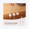 Suport magnetic pentru managementul cablurilor sub / pe birou, cu fixare adeziva (set de 3)– alb