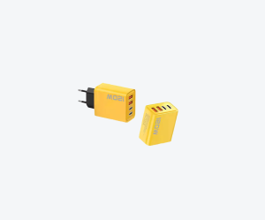 Incarcator de perete 120W din material ignifug PC+ABS, cu 2 porturi PD si 2 porturi USB (5V/2A), compatibil QC3.0, standard EU/US, pentru iPhone si Samsung